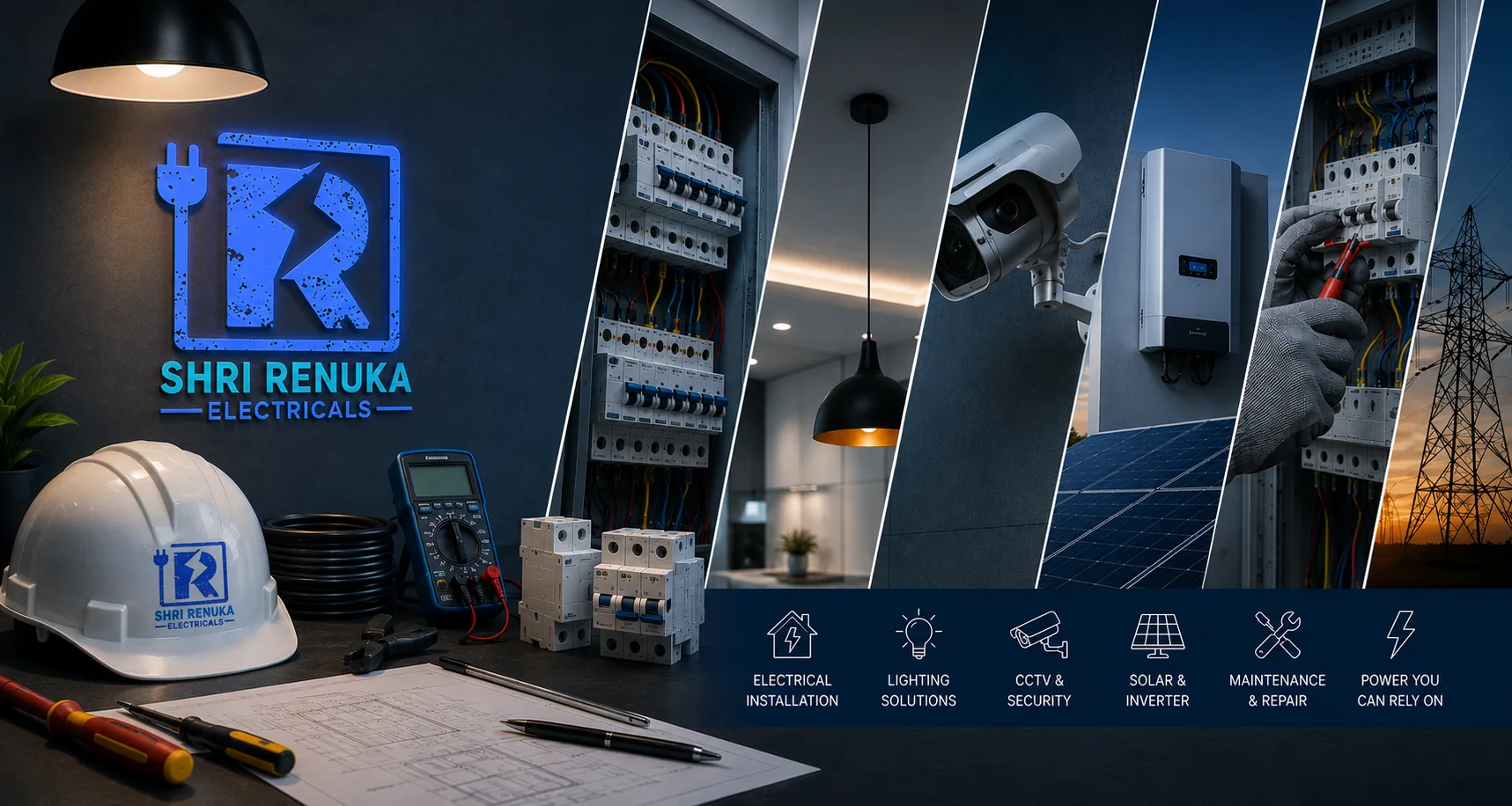 Our Services — electrical panel wiring, MCB installation and lighting work