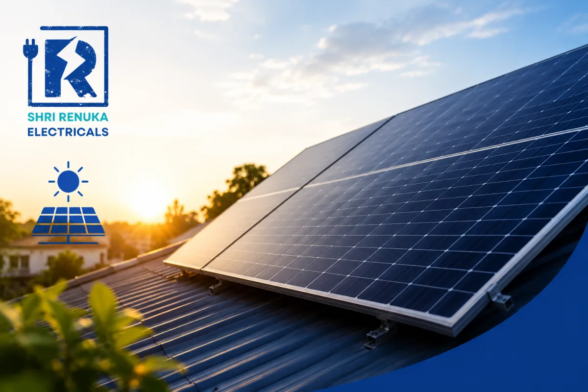 Solar panel electrical wiring and connection work